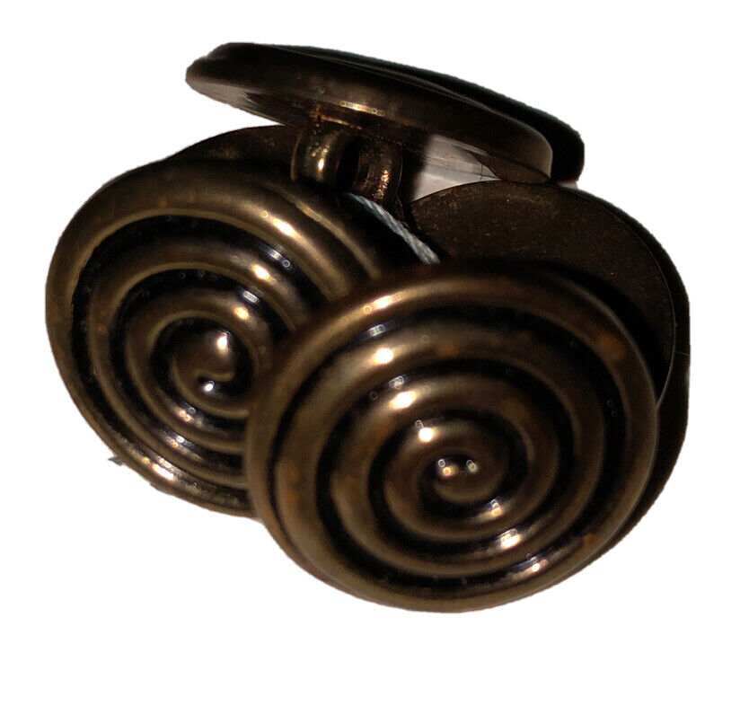 Swirl Pattern Dark Bronze Colored Set Of 5 Buttons