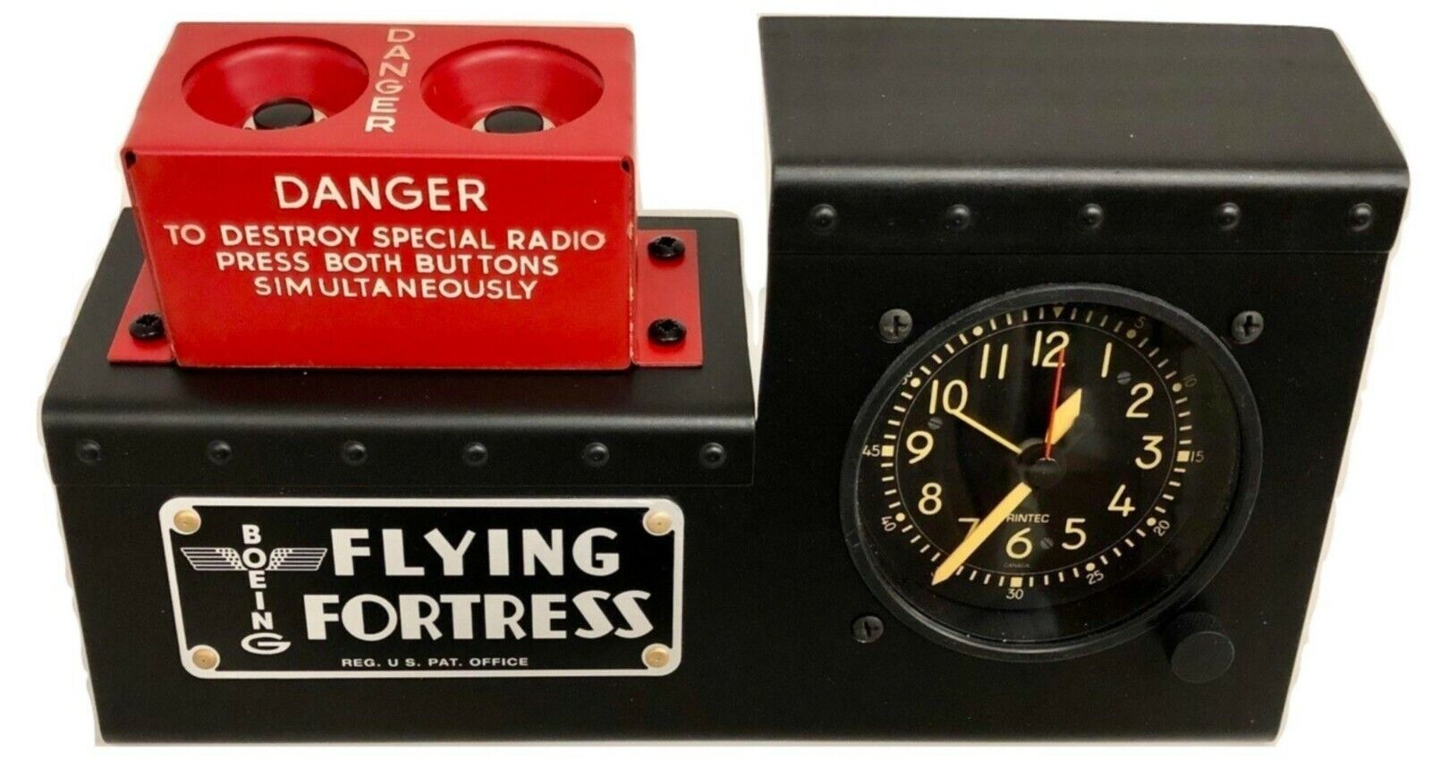 B-17 Flying Fortress Radio Destruct/Cockpit Clock Desk Set, Aviation  OFF-0106
