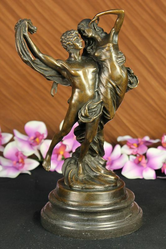 Cupid amp; Psyche Romantic Lovers Lost Wax Bronze Sculpture by Marioton Artwork