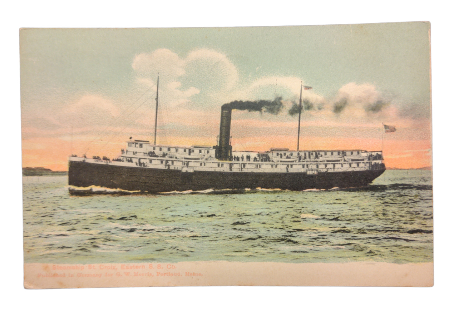 Eastern Steamship St. Croix Antique 1906 Postcard Undivided Back