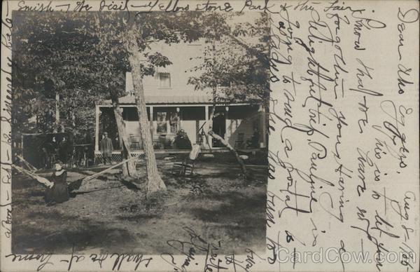 1905 RPPC Vergennes,VT Woman in Swing In Front of Home Addison County Vermont