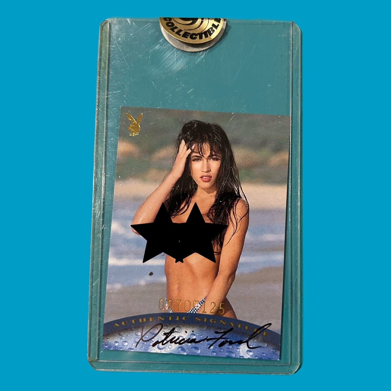 2001 PLAYBOY'S WET & WILD CARD LIMITED AUTOGRAPHED CARD PATRICIA FORD 7/125