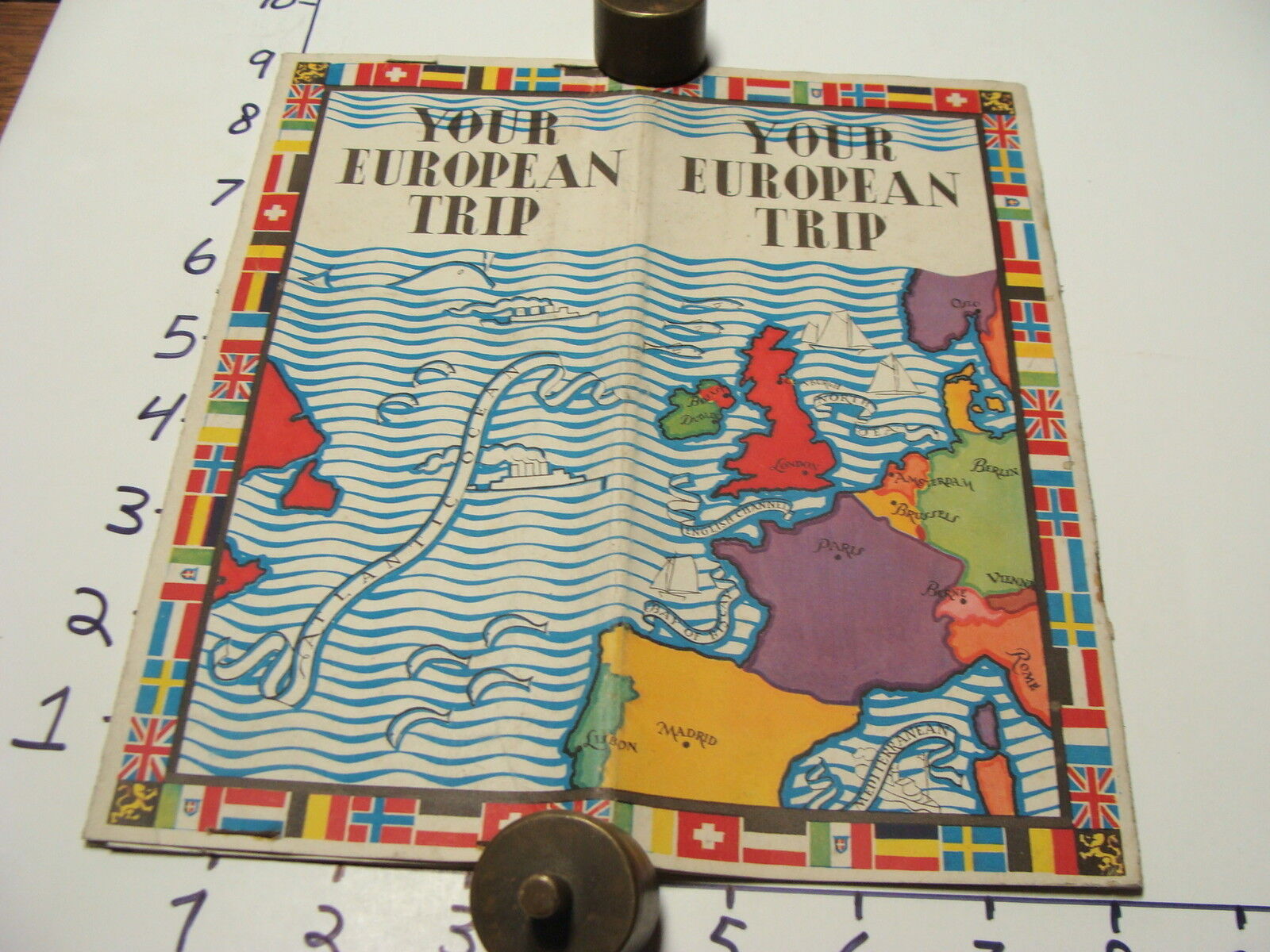 Vintage Tourist paper: YOUR EUROPEAN TRIP--1930\'S i think