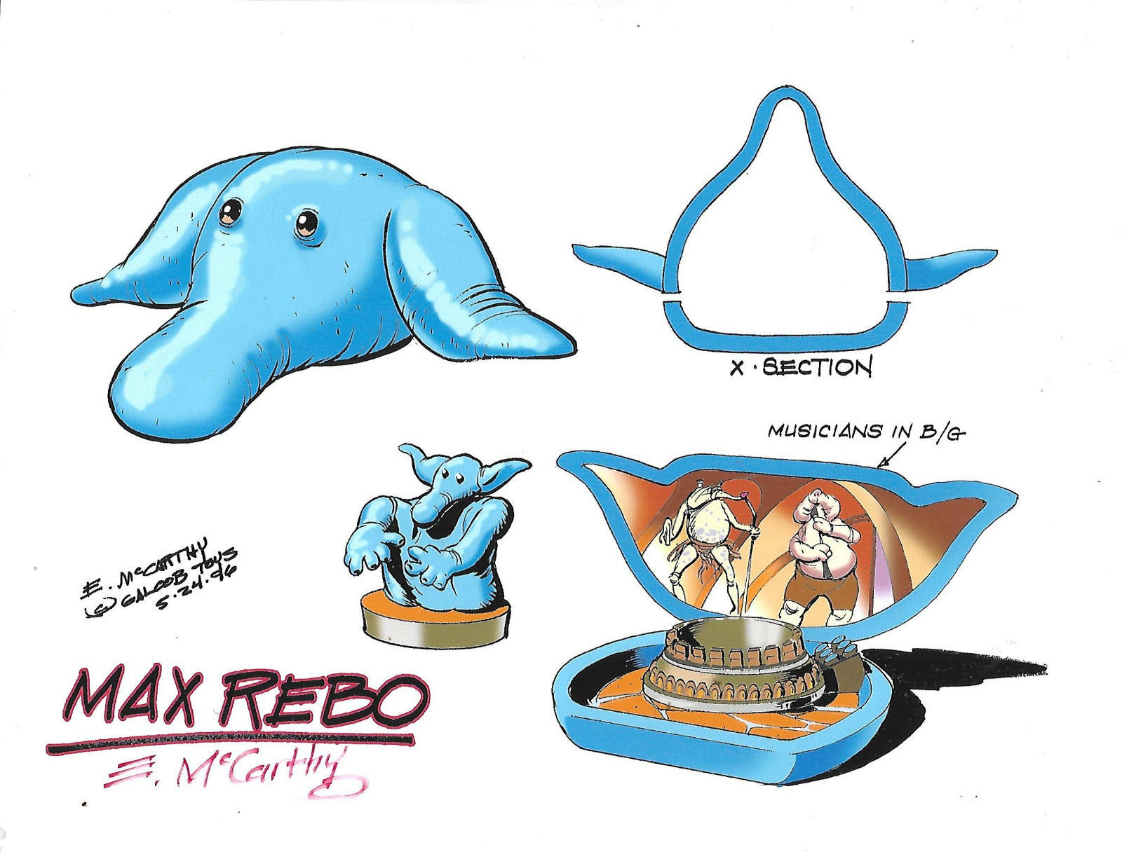 STAR WARS Max Rebo with Musicians GALOOB Micro Machines Playset E McCarthy