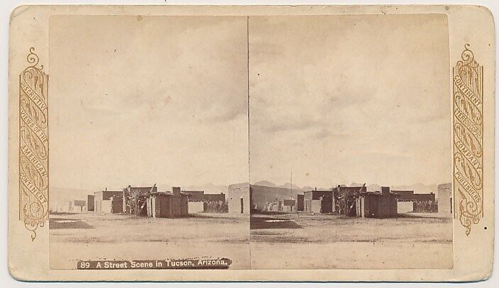 ARIZONA SV - Tucson Street Scene - Continent Stereoscopc Co 1880s