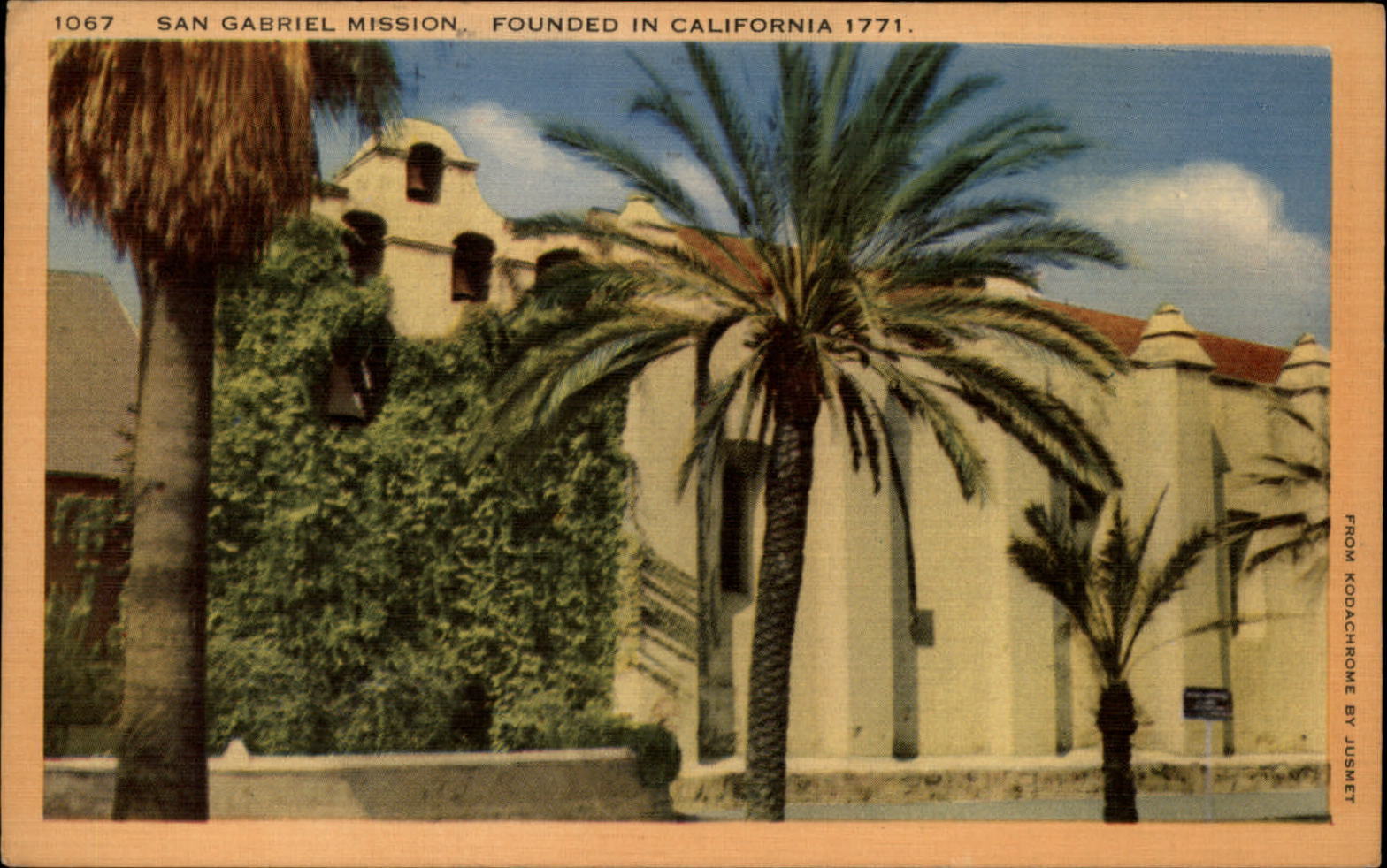 San Gabriel Mission California ~ 1948 to George Gould Kansas City MO