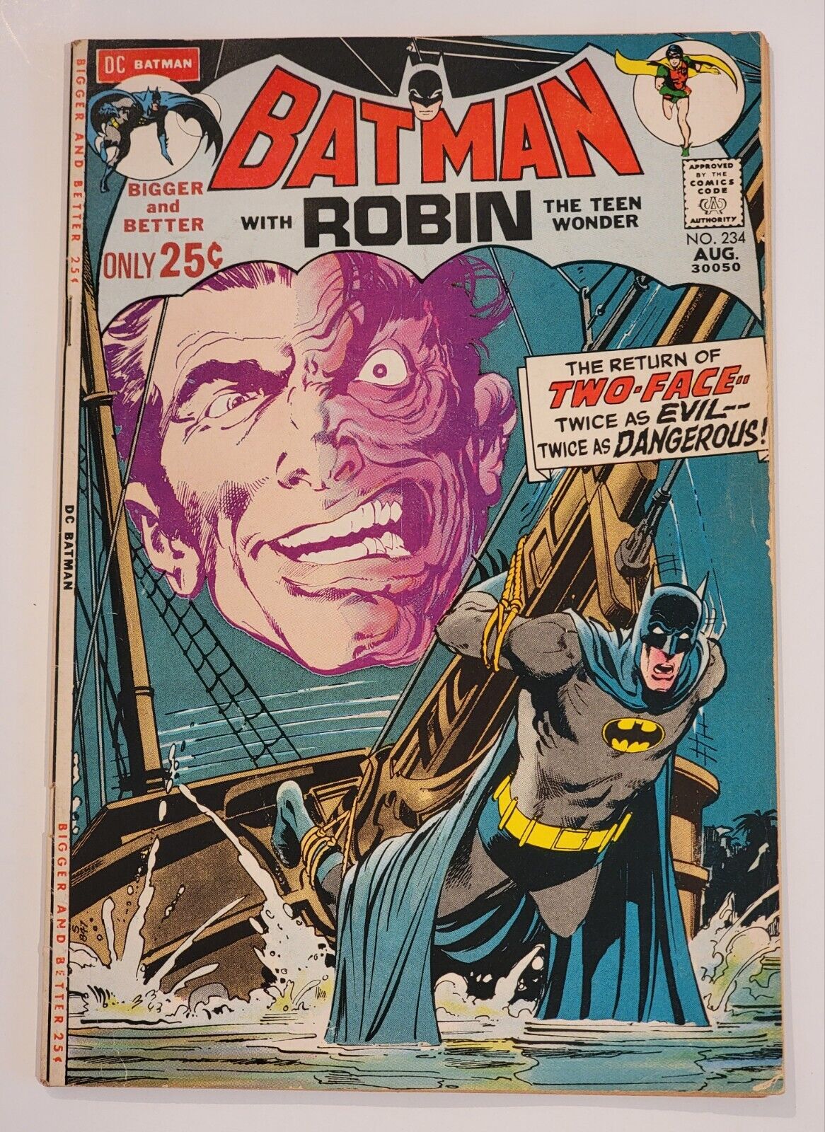 Batman #234 FN 1st App of Two-Face 1971 Neal Adams Treasure, Vintage Bronze Age