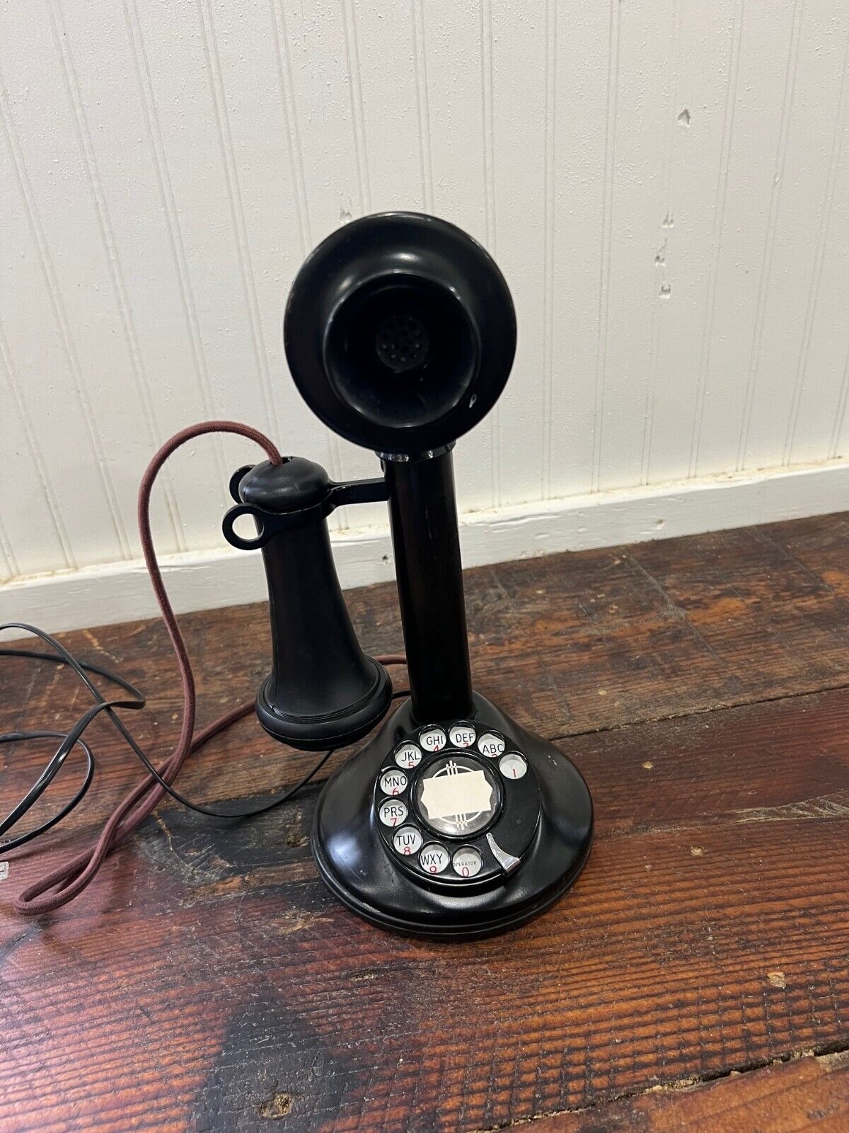 VINTAGE 1930'S CANDLESTICK TELEPHONE ORIGINAL REFURBISHED TO WORK ON LANDLINES