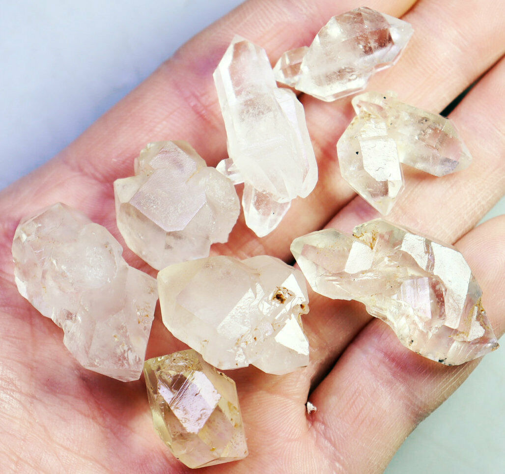 8pcs Natural Herkimer Diamond Crystal Quartz Crystal Point Mineral Specimen