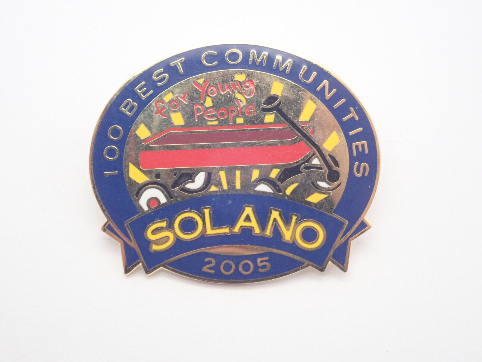 100 Best Communities for Young People Solano Vintage Lapel Pin