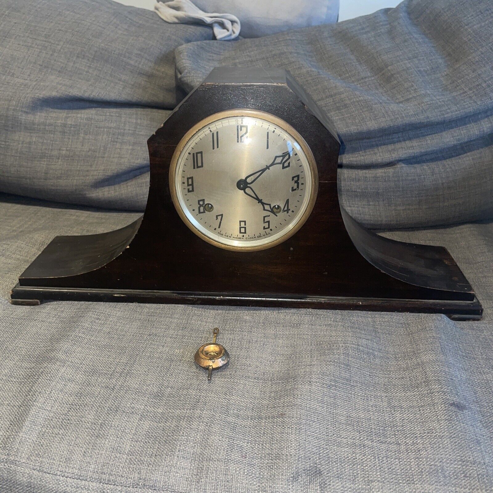 New Haven Clock Co Antique Tambour #56 “As Is\