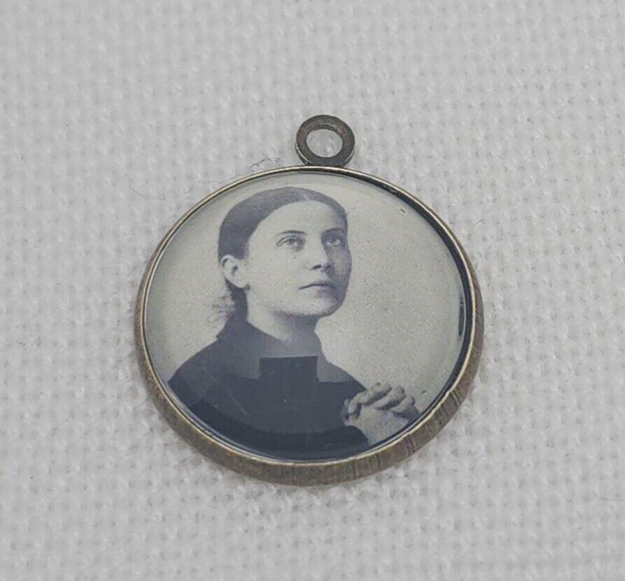 St Gemma Medal Catholic Picture Pendant Cabochon Saint Photo Gift Necklace