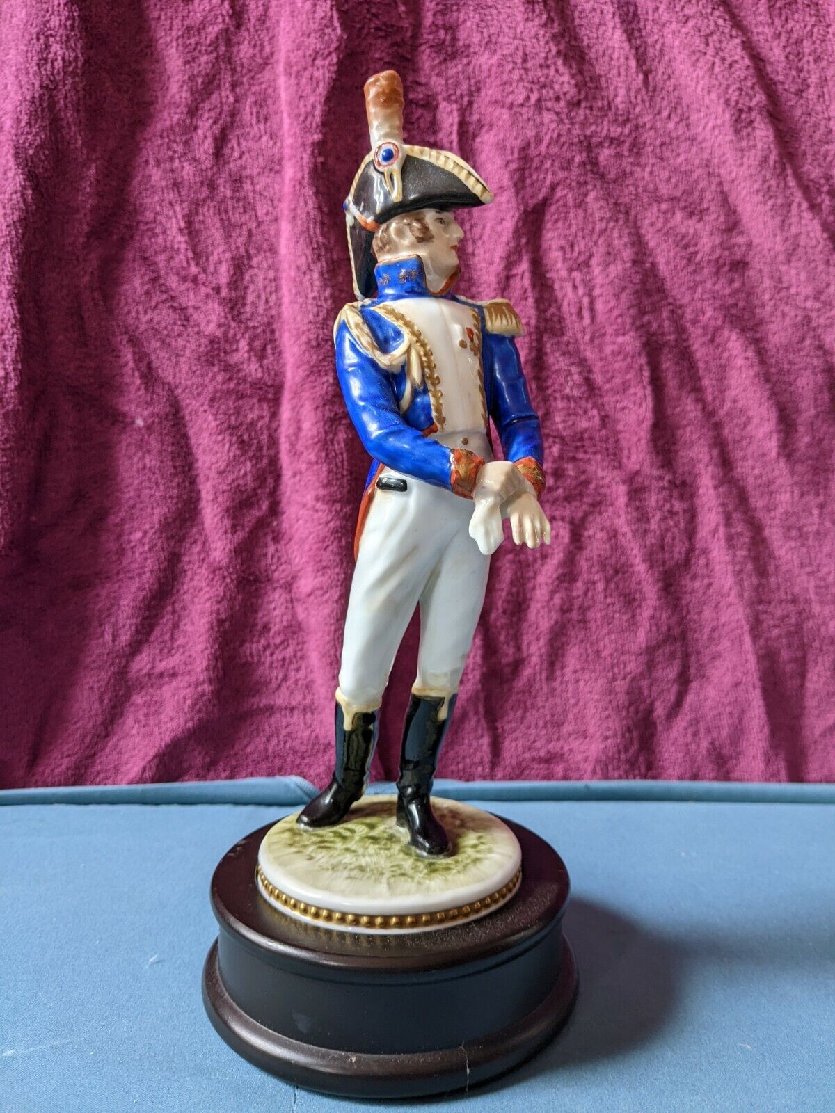 Vintage German Kaiser porcelain figurine of Napoleon\'s Marshal 