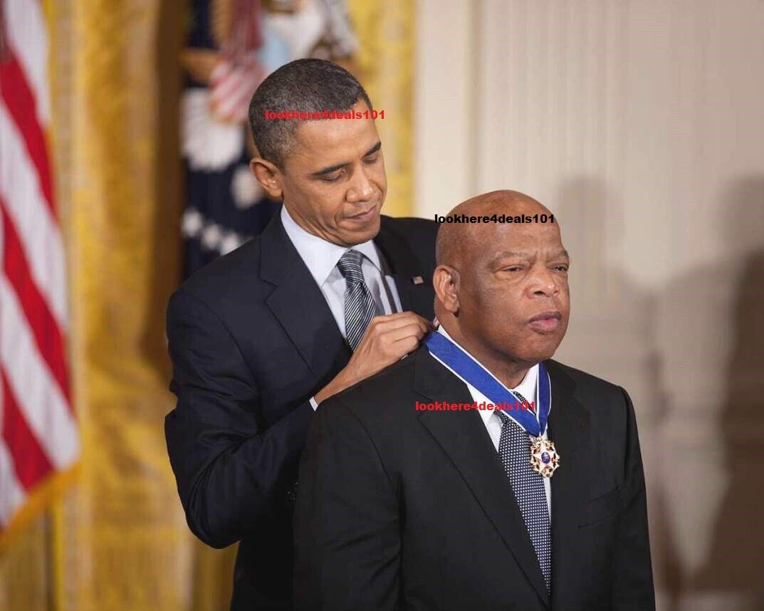 JOHN LEWIS Photo 5x7 Medal of Freedom President Barack Obama Democratic USA