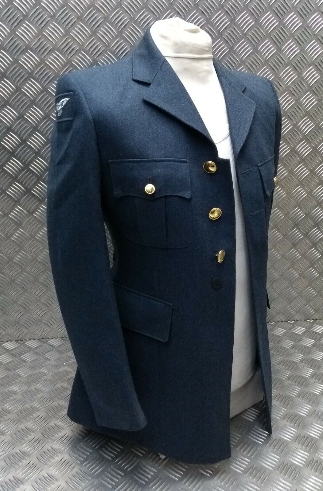 RAF No1 Jacket Royal Air Force Uniform Dress Plain Buttons Unissued EBYT940