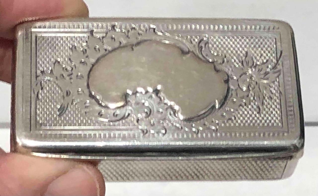 Antique 800 Silver Hallmarked Snuff Box, c.19th Century