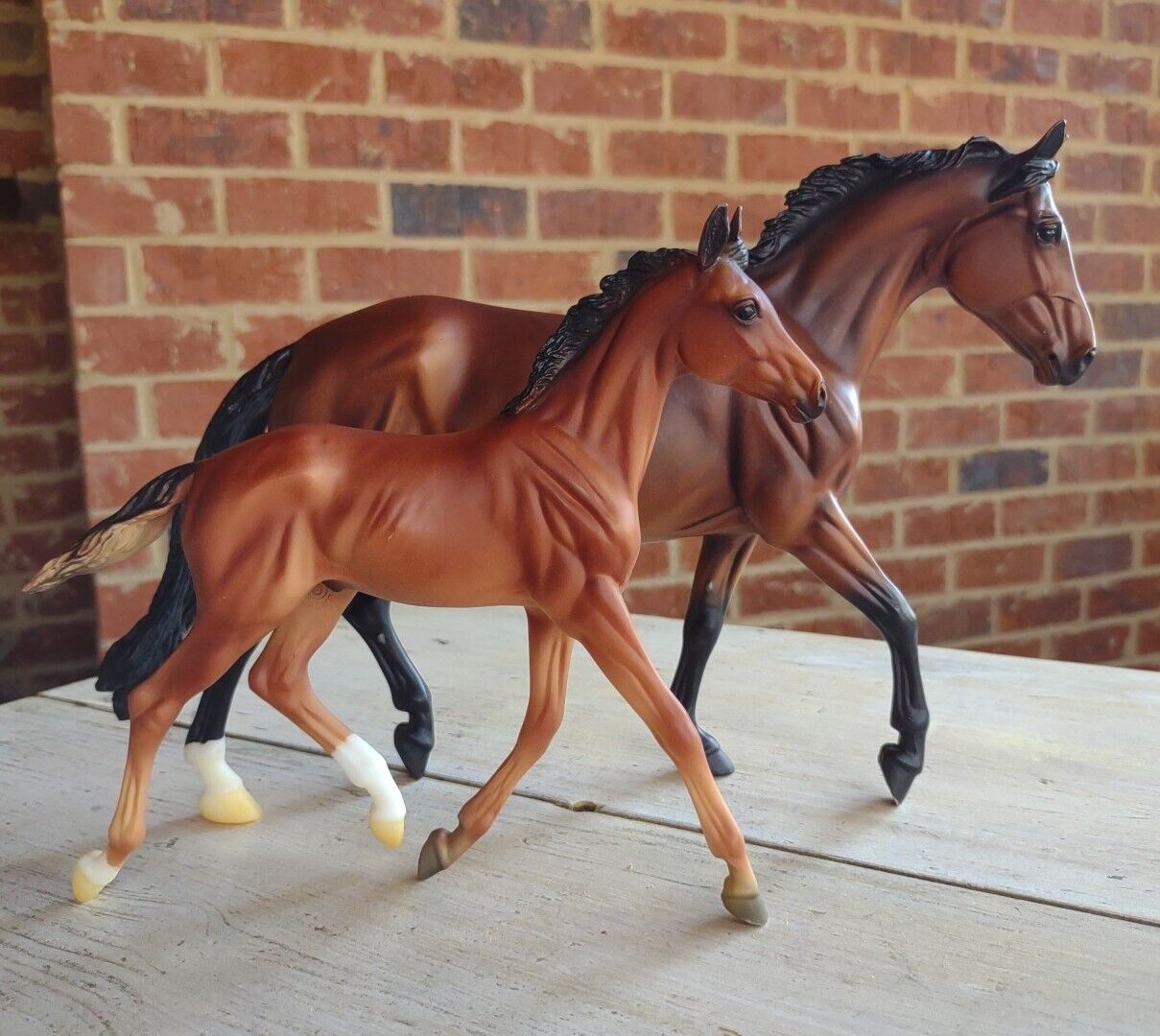 BREYER GG VALENTINE Mare & HEARTBREAKER Foal Model HORSE Set #1474 Giselle Gilen