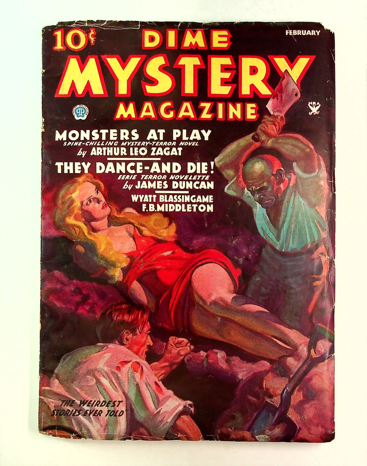 Dime Mystery Magazine Pulp Feb 1935 Vol. 7 #3 GD