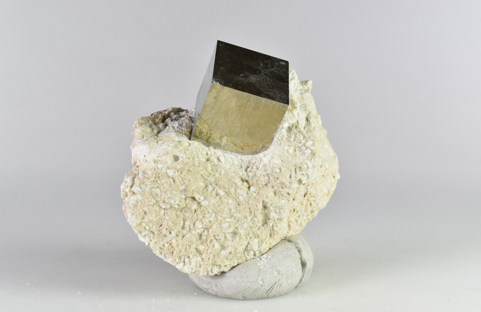 Natural Pyrite Cube on Matrix from Spain  8.1 cm  # 19853
