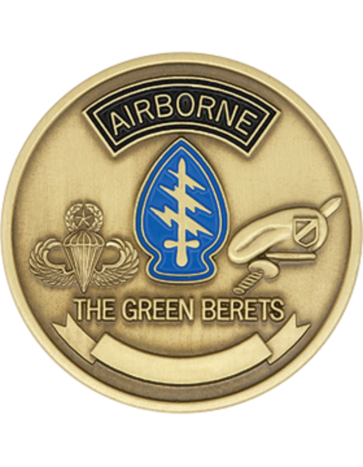 ARMY 20TH SPECIAL FORCES THE GREEN BERETS  CHALLENGE COIN