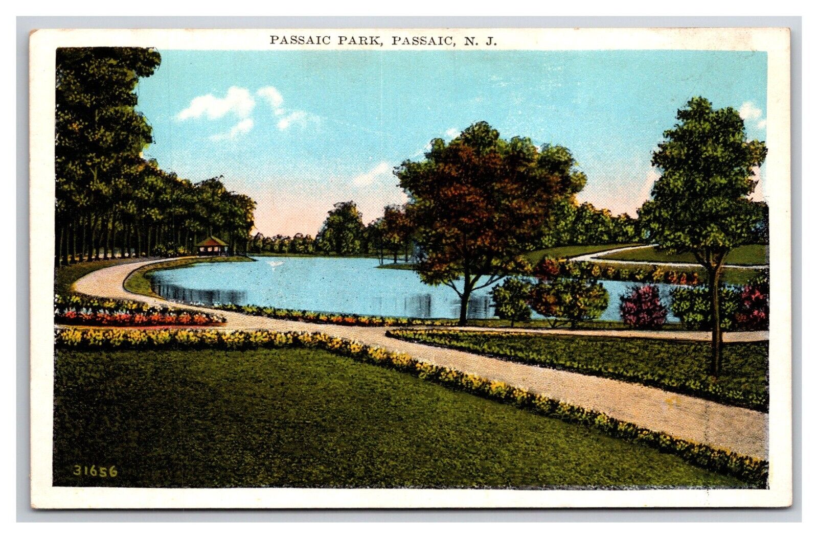 Passaic Park Passaic New Jersey NJ UNP WB Postcard W22