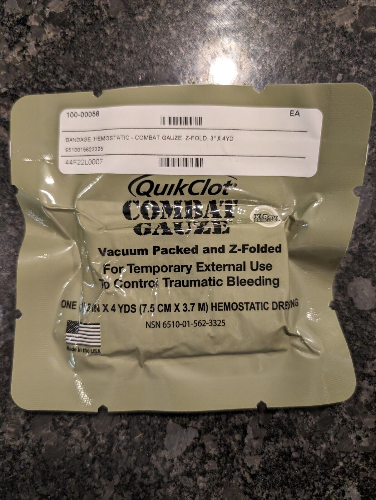 QuikClot Combat Gauze Bandage (EXP: 2028-02-07