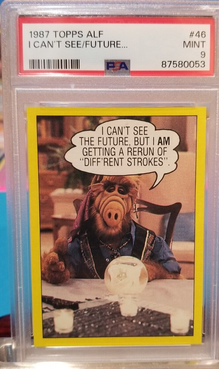 💥 1987 ALF SERIES 1 Topps Card #46 I CAN'T SEE... PSA 9 MINT PERFECT GIFT 💥