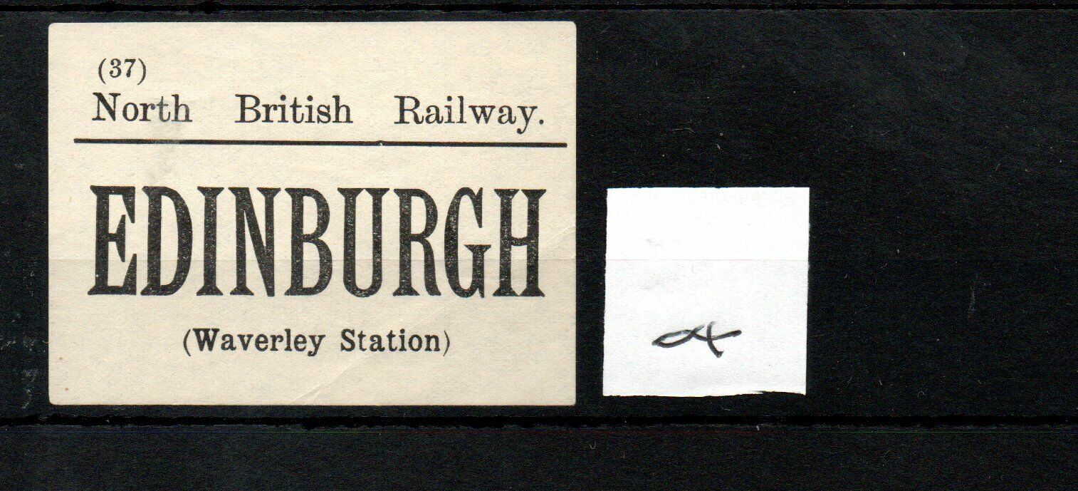 North British Railway NBR - Luggage Label (04) Edinburgh Waverley Station