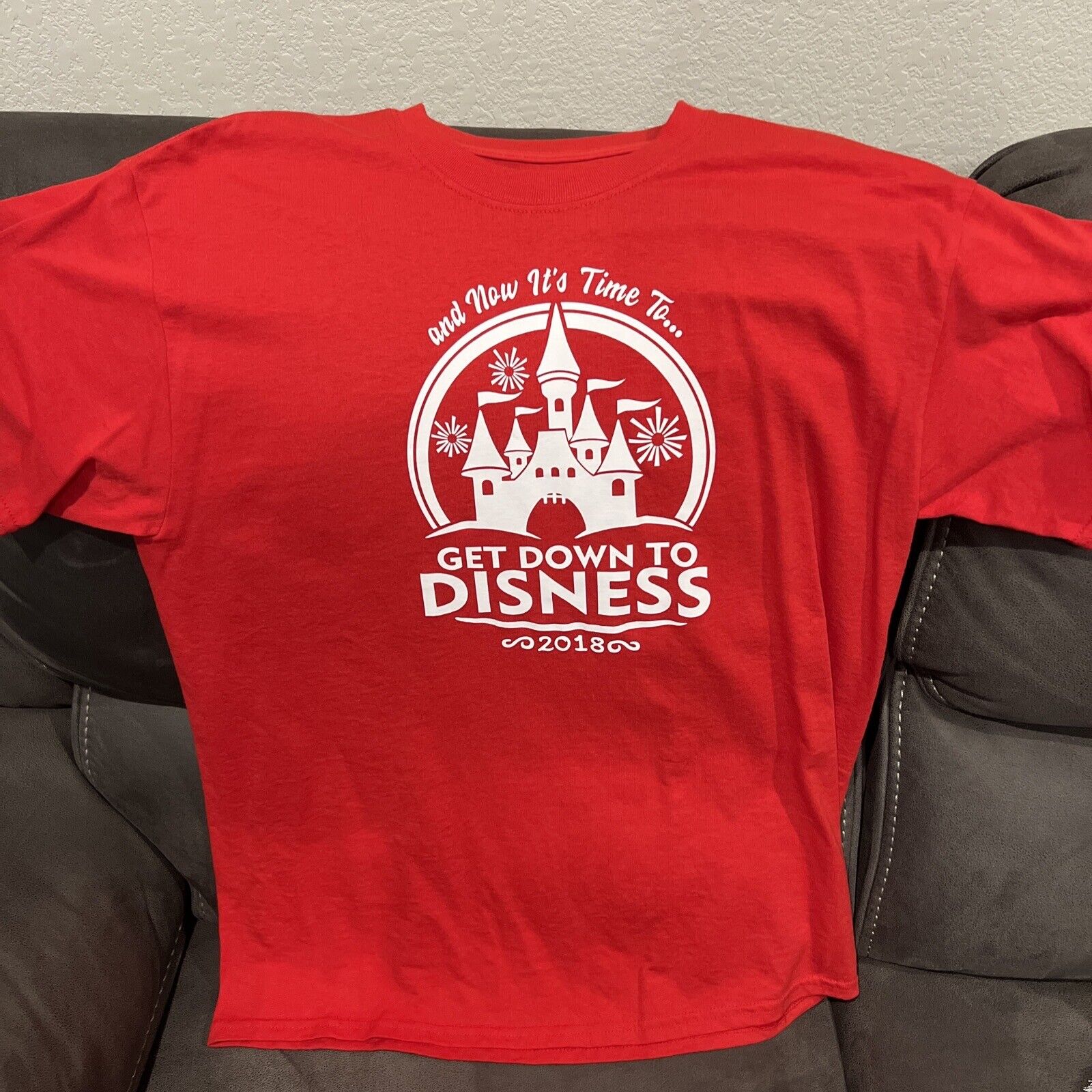 Disney Shirt - And Now It’s Time To Get Down To Disness 2018 - Large