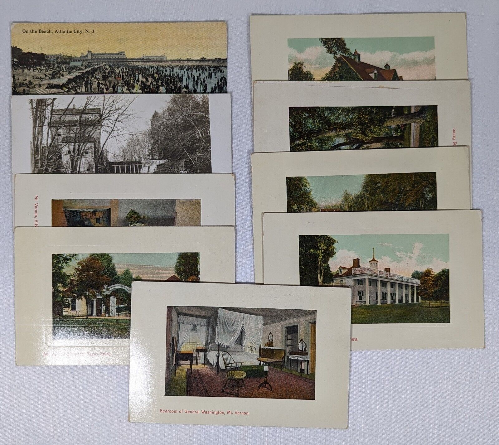 Vintage lot of 9 Assorted Souvenir Postcards - Early 1900\'s