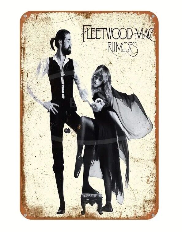 Retro Vintage FLEETWOOD MAC Rumors Tin Metal Sign 8 x 12 NEW Sealed