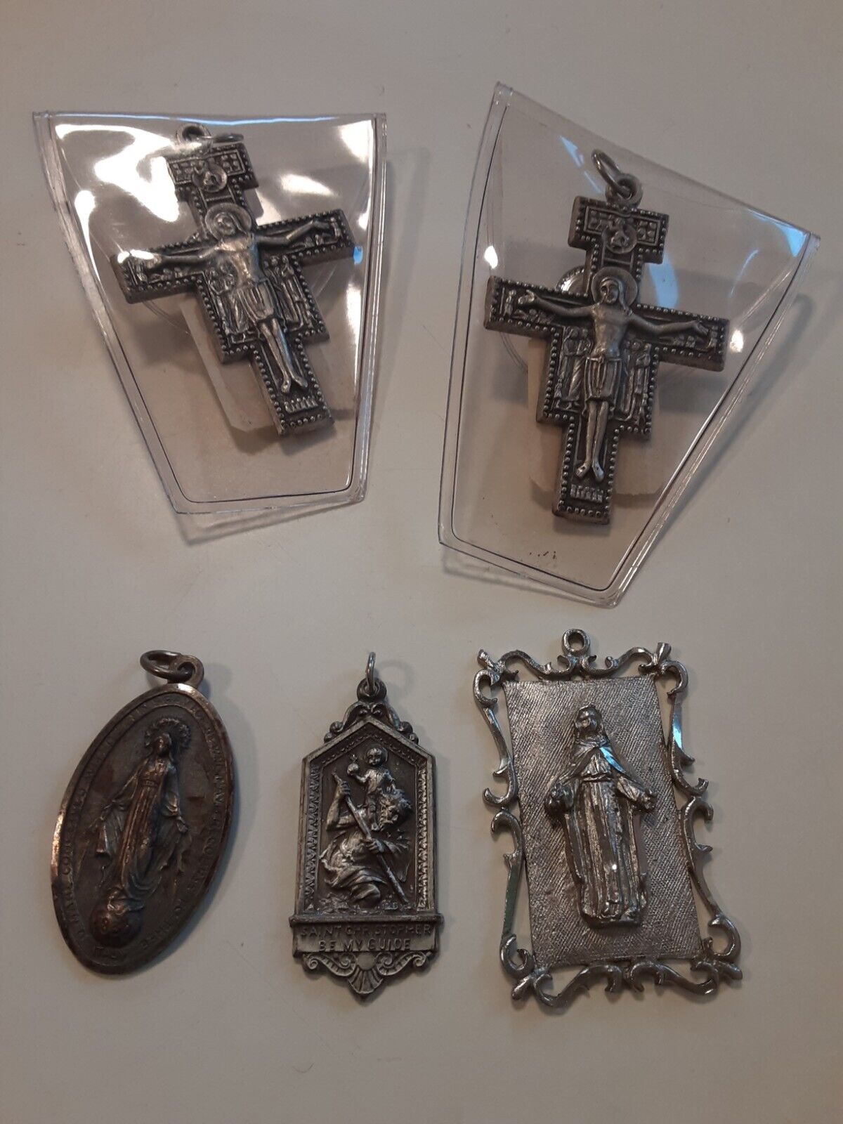Vintage Catholic Christian Religious Medals Lot