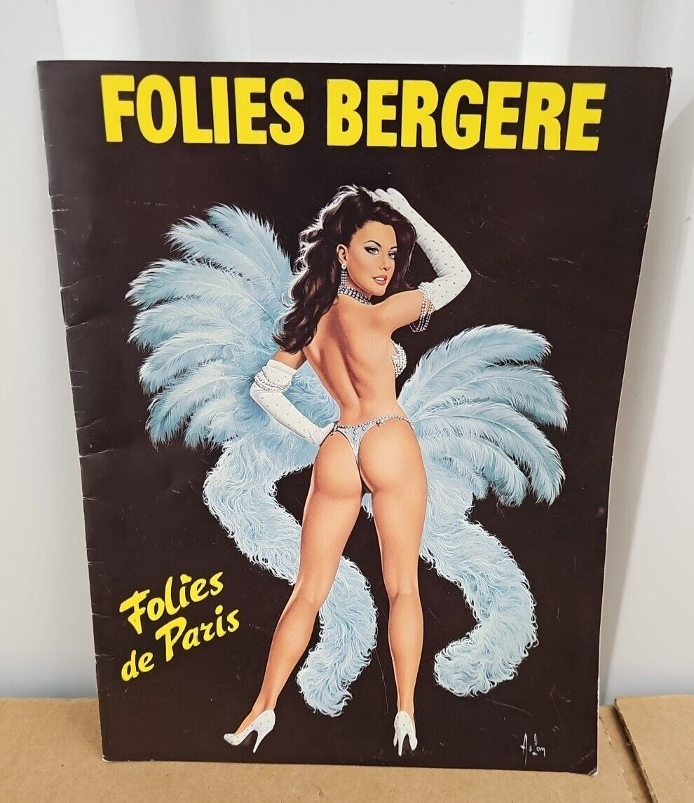 Vintage  Program Folies Bergere Revue Paris, France Sexy Girl Cover Art