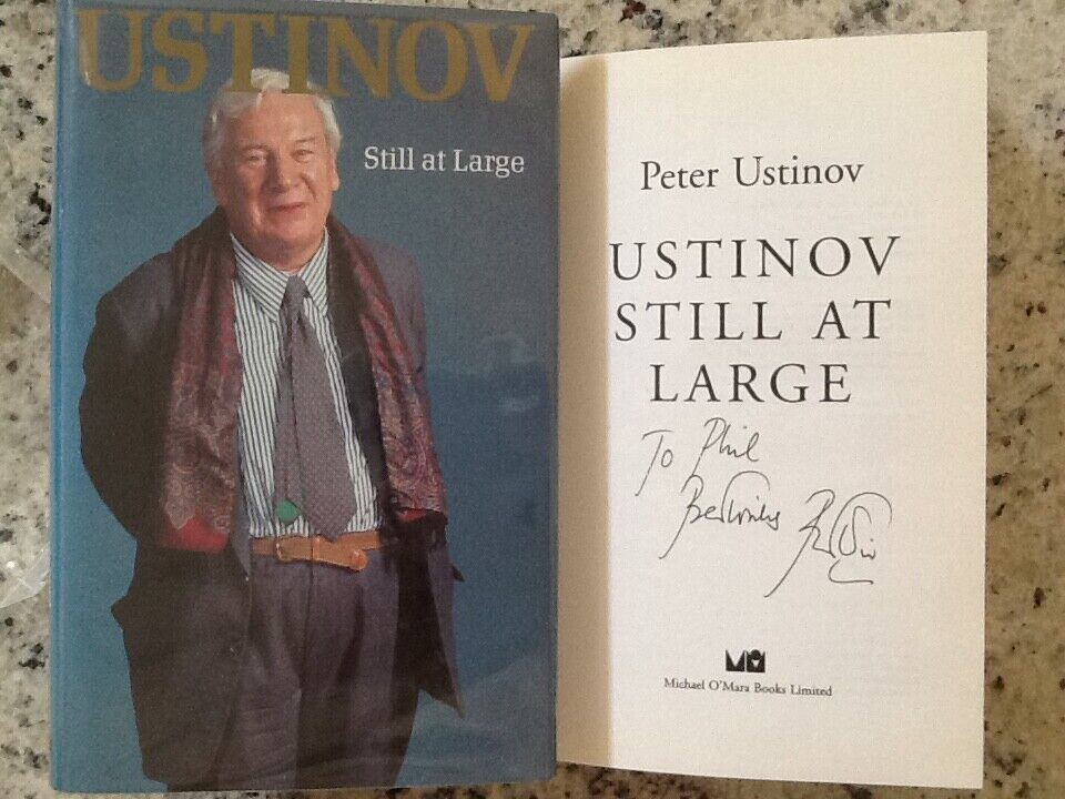 Peter Ustinov SIGNED 1993 Essays Book  Actor Writer Politics Royal Family HC/DJ