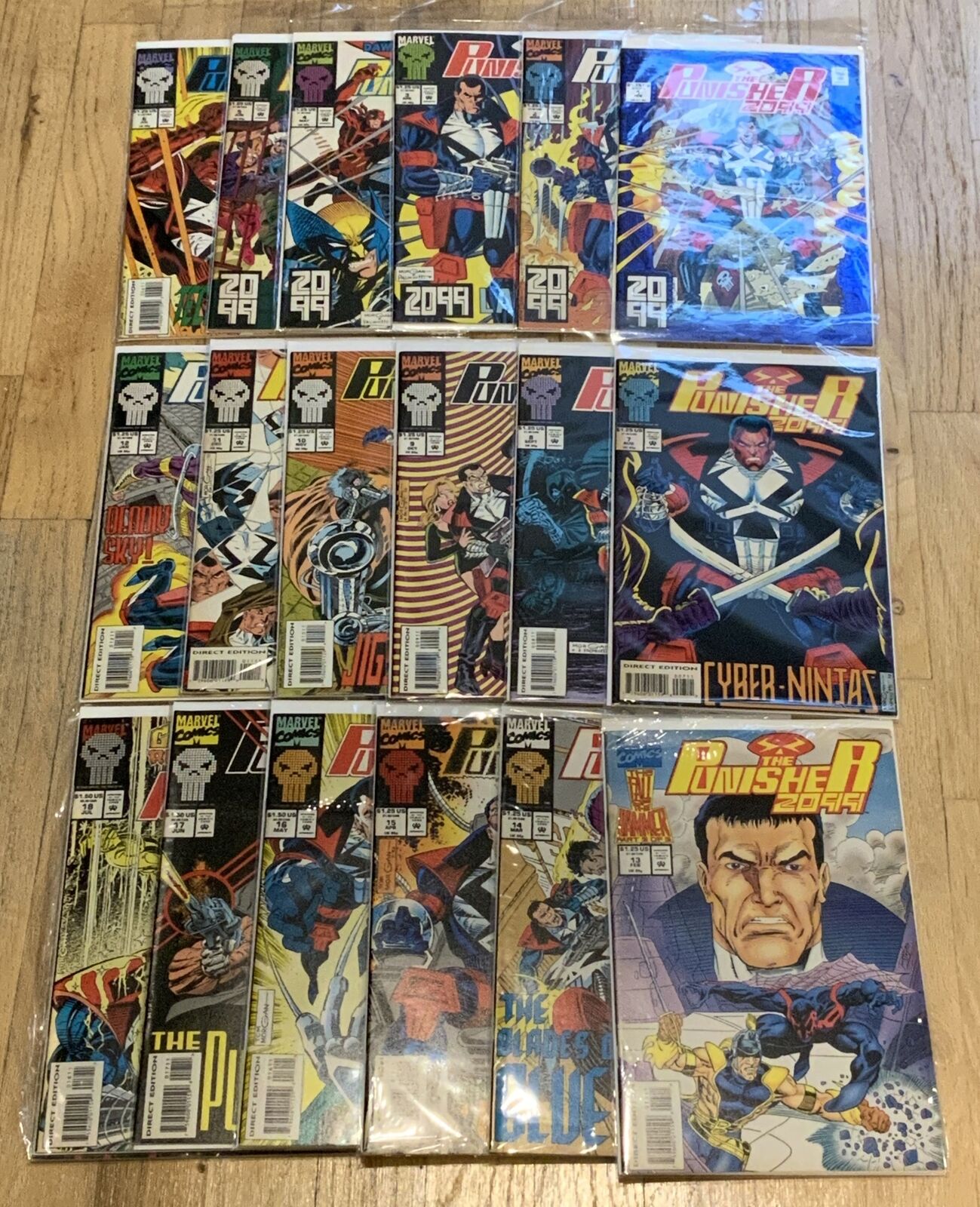 The Punisher 2099 #1-#18 Lot of 18 1993 Marvel FN To NM
