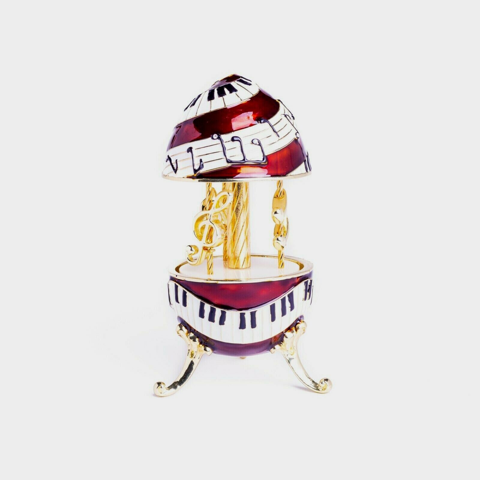 Easter Egg Musical notes Carousel  by Keren Kopal music box with crystal