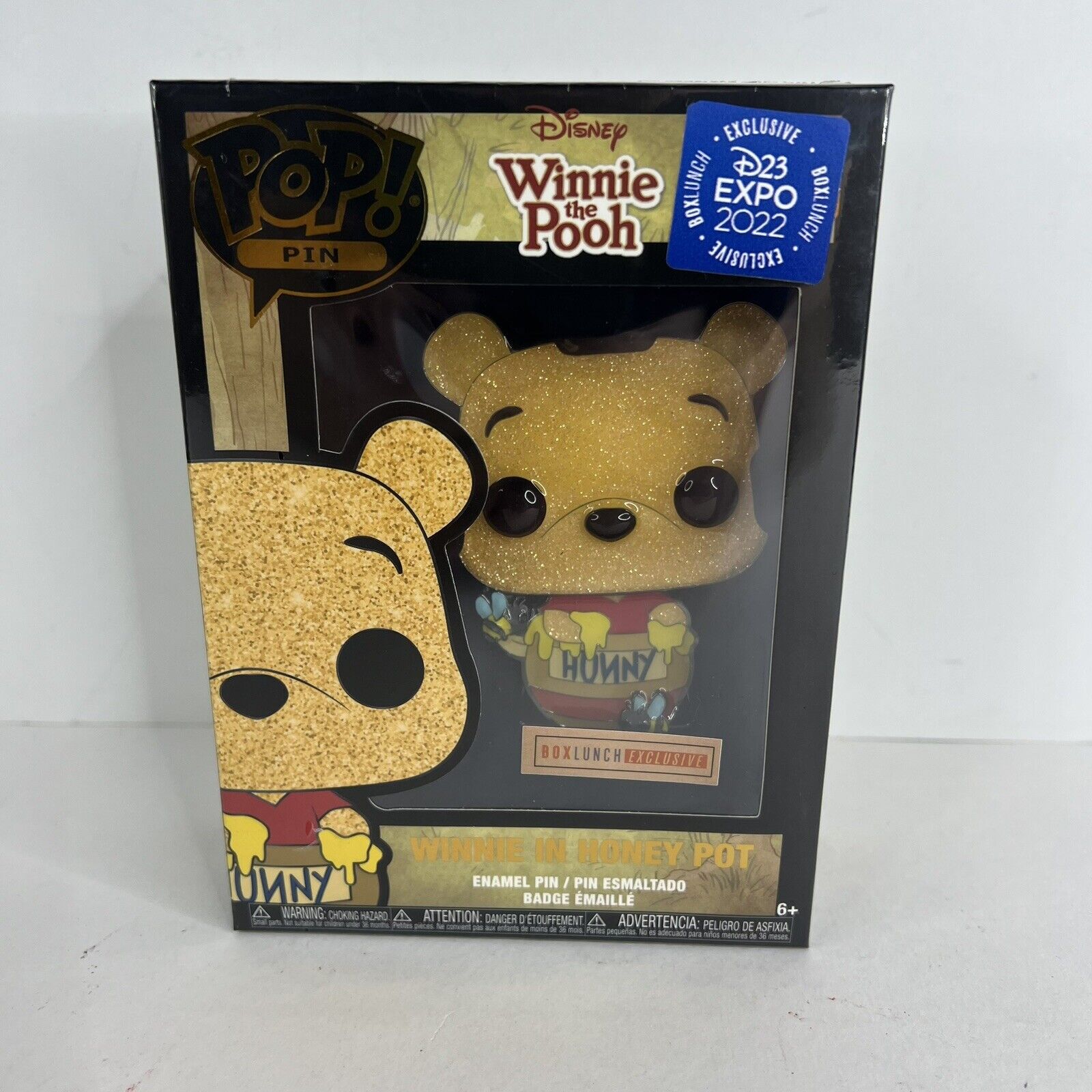 Funko Pop Pin Disney Winnie Pooh In Honey Pot BoxLunch D23 Expo 2022 Exclusive