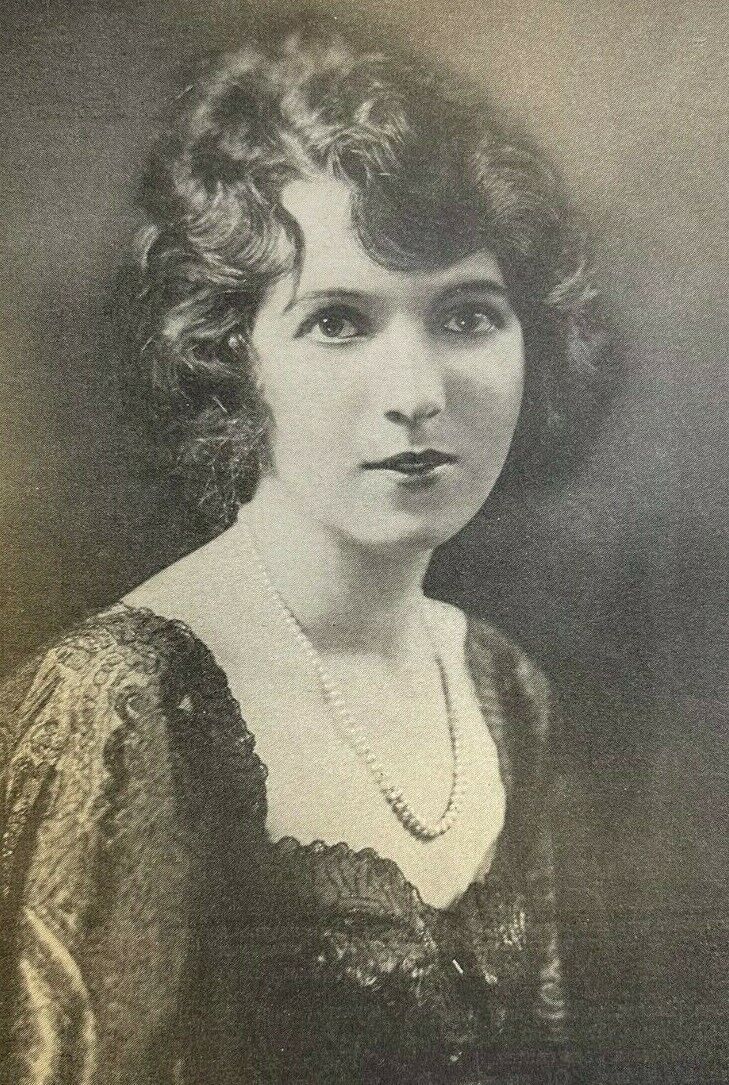 1921 Vintage Magazine Illustration Actress Ina Claire