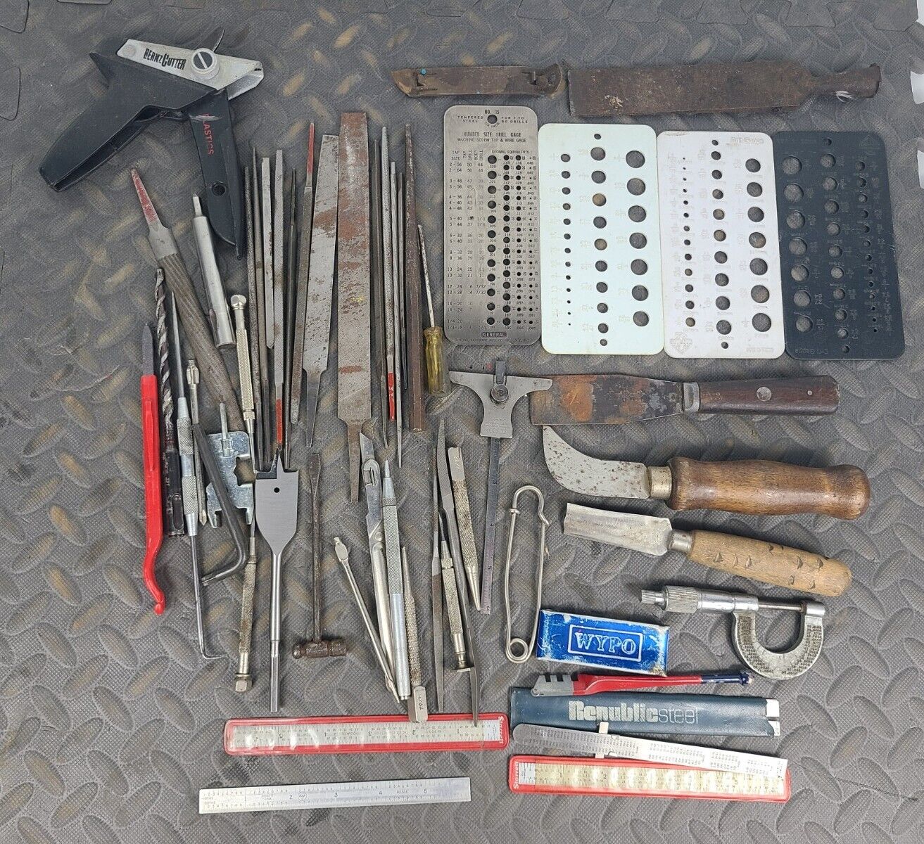 Vintage Bits Machinist Tooling Screws Lathe Micrometer Mixed Tool Lot