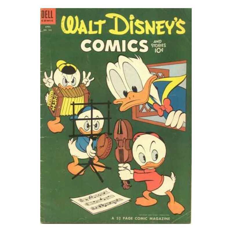 Walt Disney's Comics and Stories #163 in Very Good + condition. Dell comics [f 