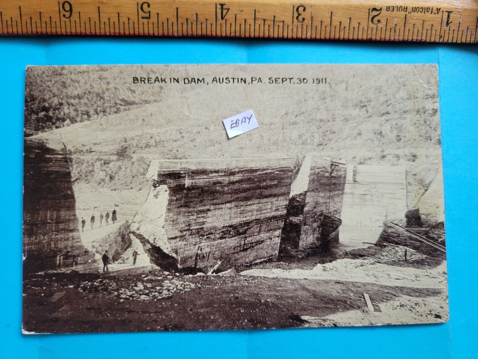 1907 RPPC  scenic view of Beaver Dam Rochester PA postmarked 