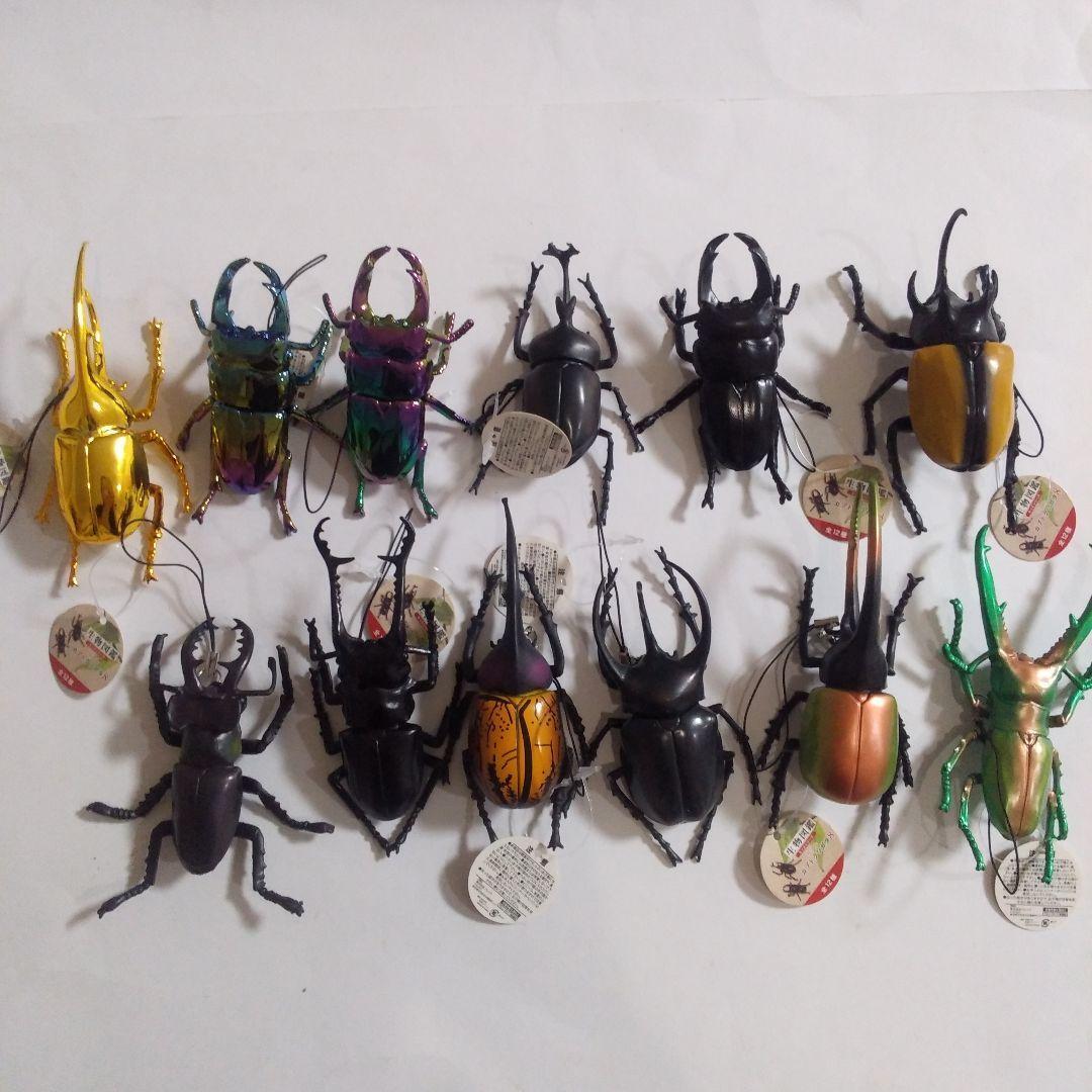 Insect Plush Beetle & Stag Beetle Miniature Mascot strap set of 12 Complete F/S