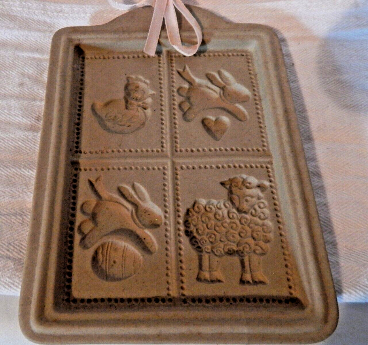 Vintage Easter Cookie Mold Bunny Rabbit with egg, Rabbit with heart, Chick, Lamb