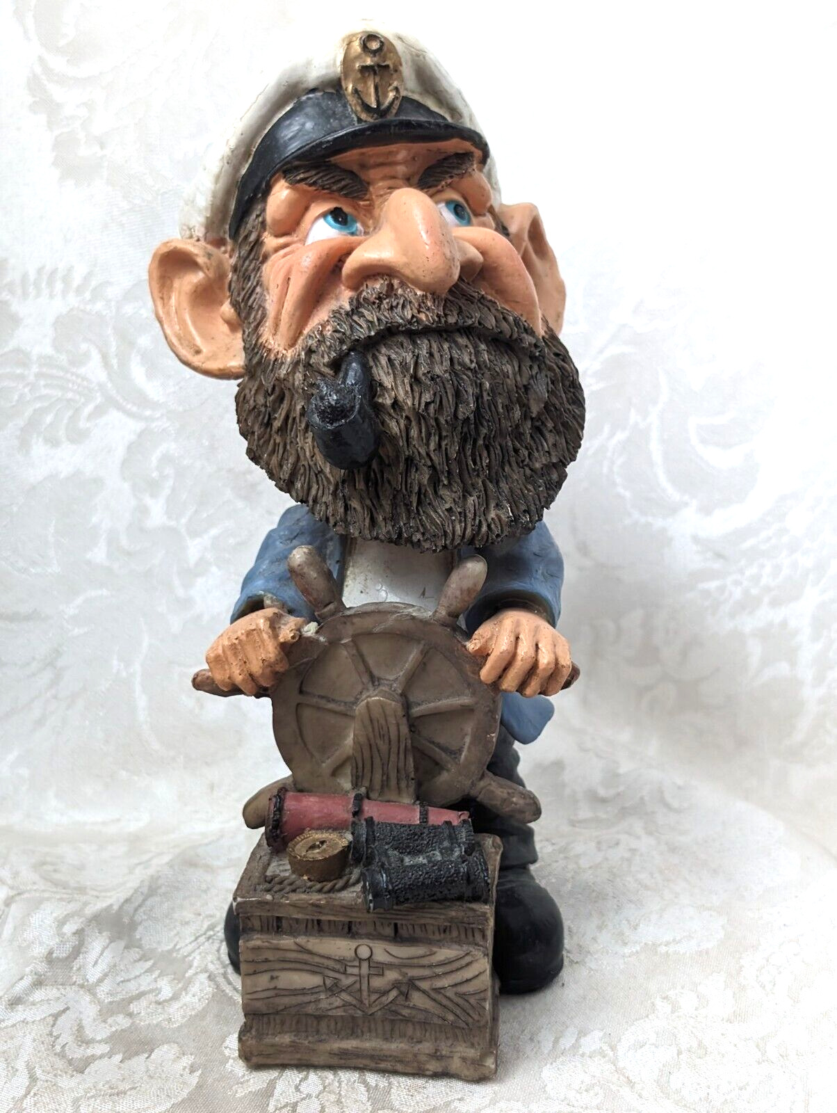 Vintage Resin Sea Captain Sculpture Figure 8 inches Tall