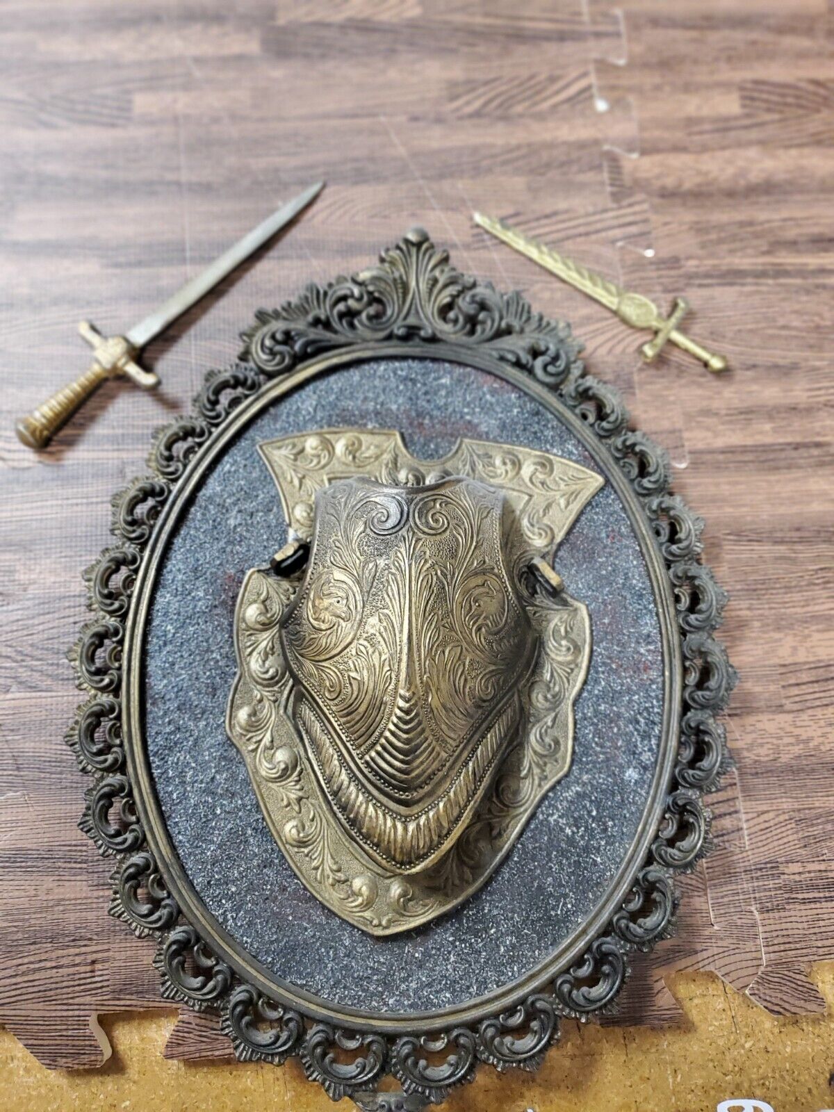 antique shield with sword