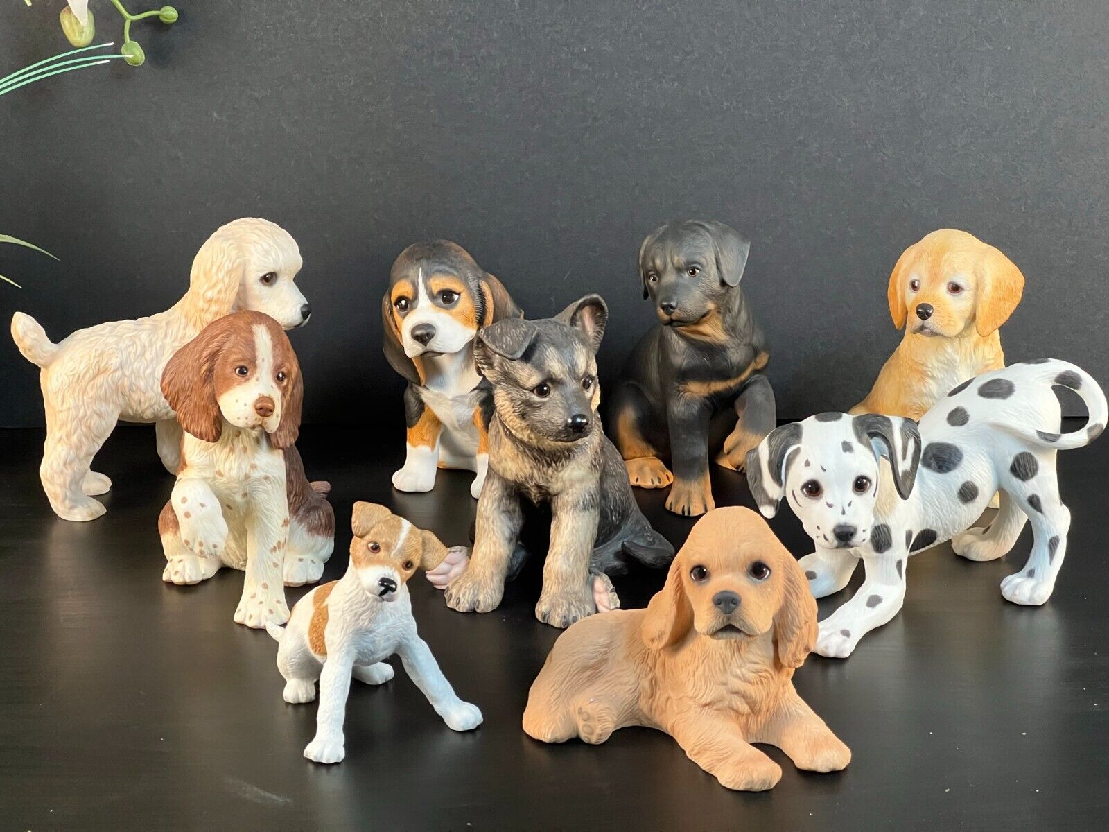 Vintage Lenox Limited Edition Puppies. Set of 9