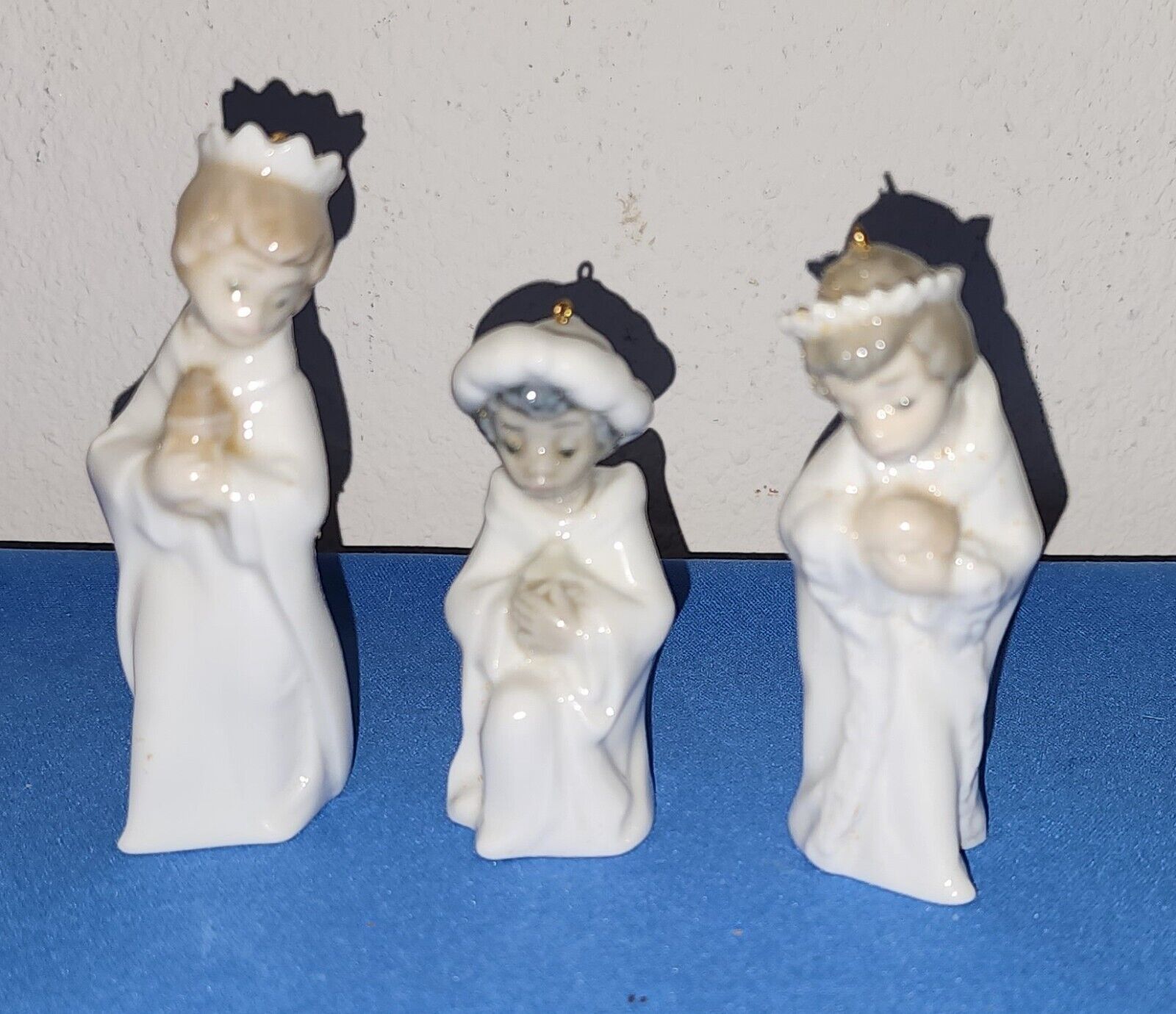 3 Lladro Nativity Mini Ornaments Three Kings Wise Men Set #5729