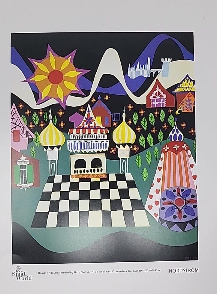 DISNEYLAND Mary Blair It\'s a Small World 45th Anniversary Lithograph Nordstrom