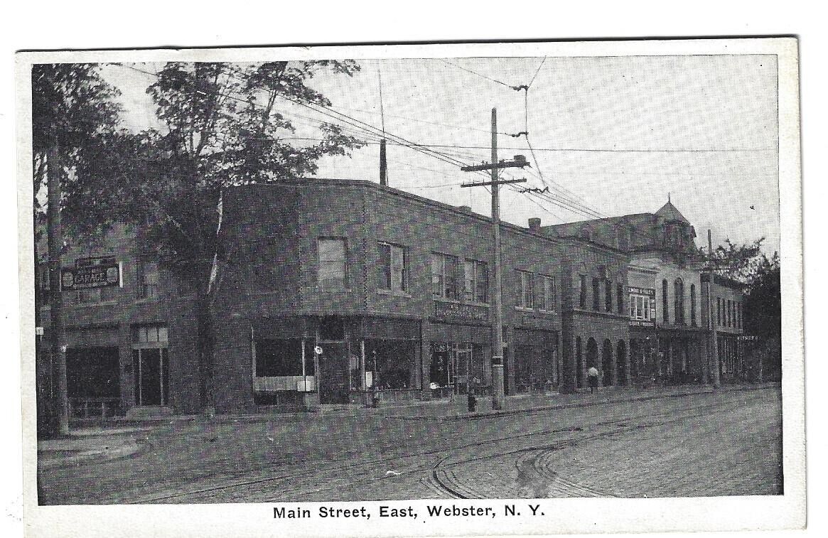 RPPC Webster NY Main Street East c. 1910 Postcard near Rochester New York