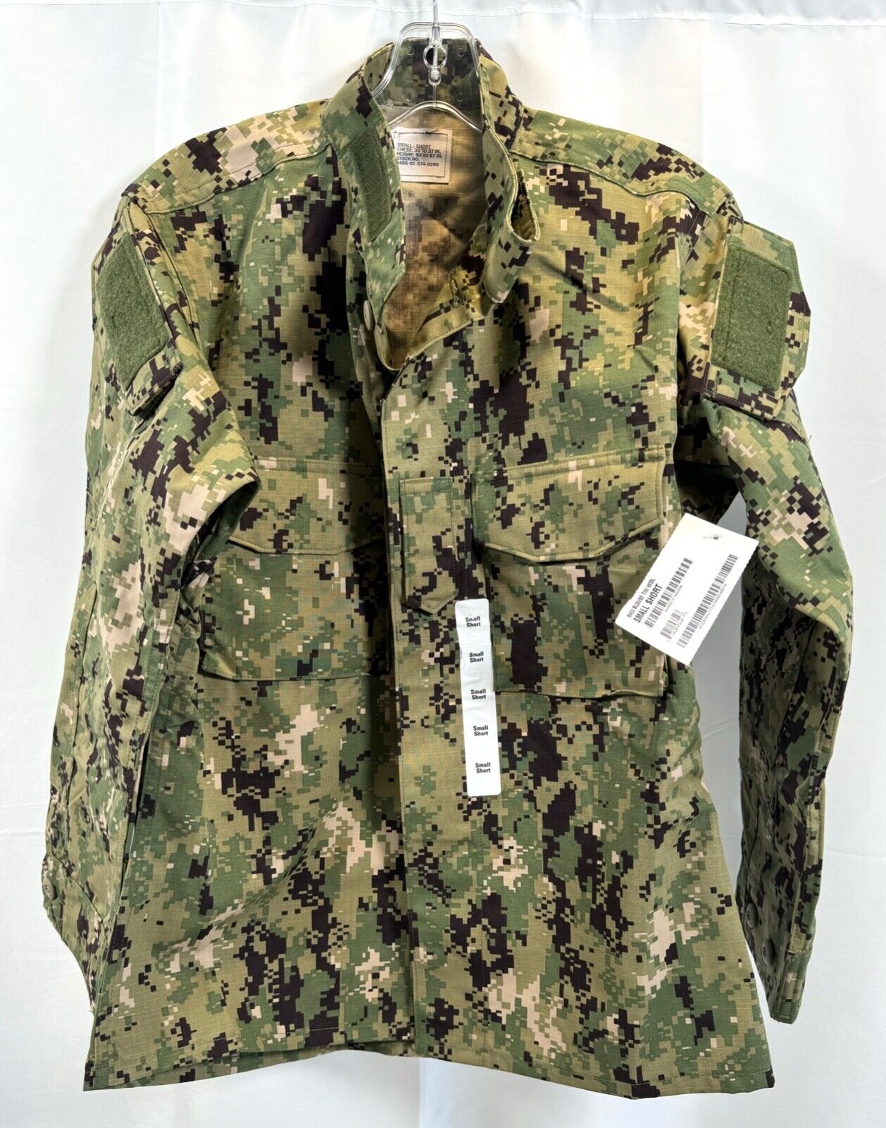 New US Navy USN NWU Type III Working Uniform Blouse Jacket Small Short AOR2